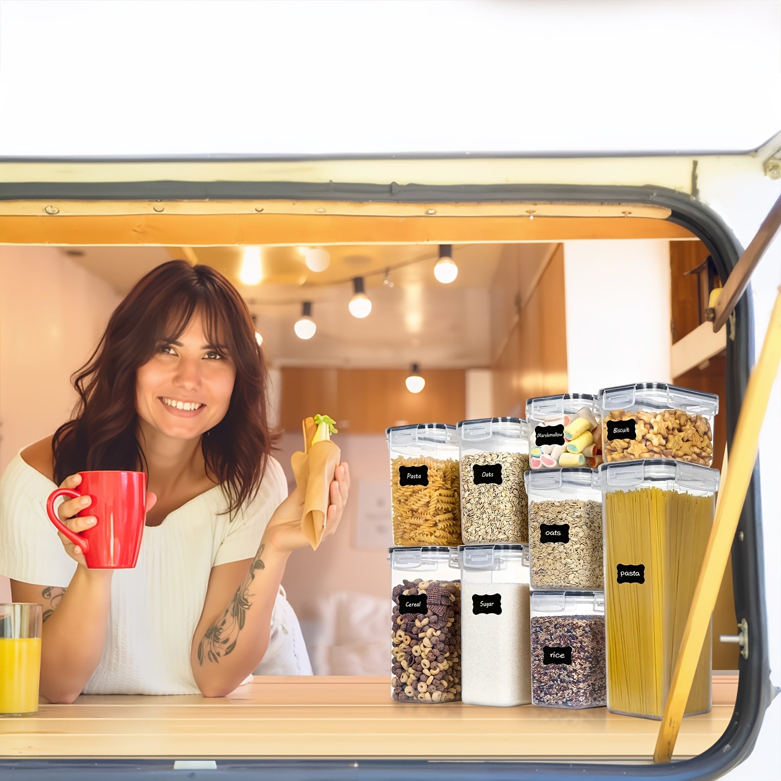 6pcs Airtight Food Storage Containers by Snagg A Container