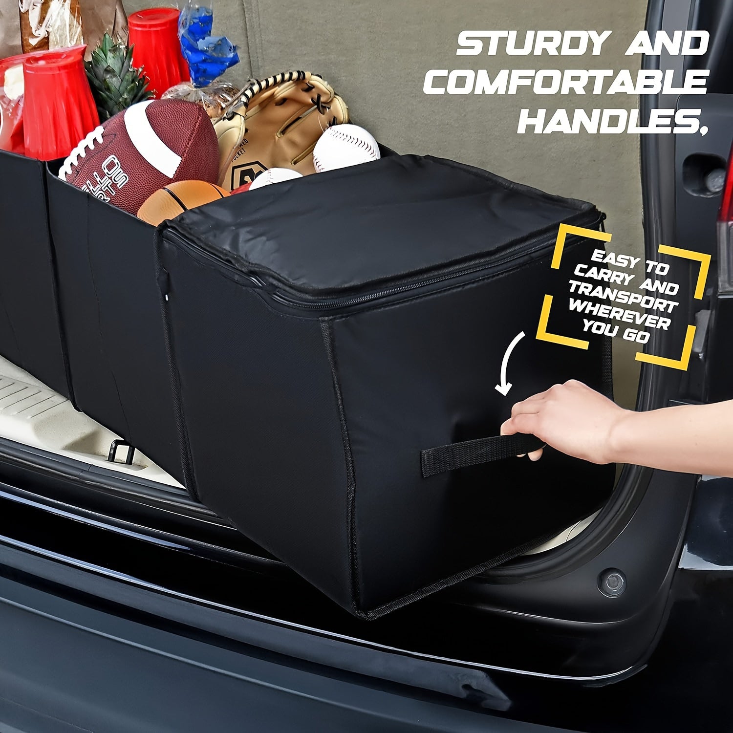 Large Foldable Car Trunk Organizer by Snagg A Storage Box