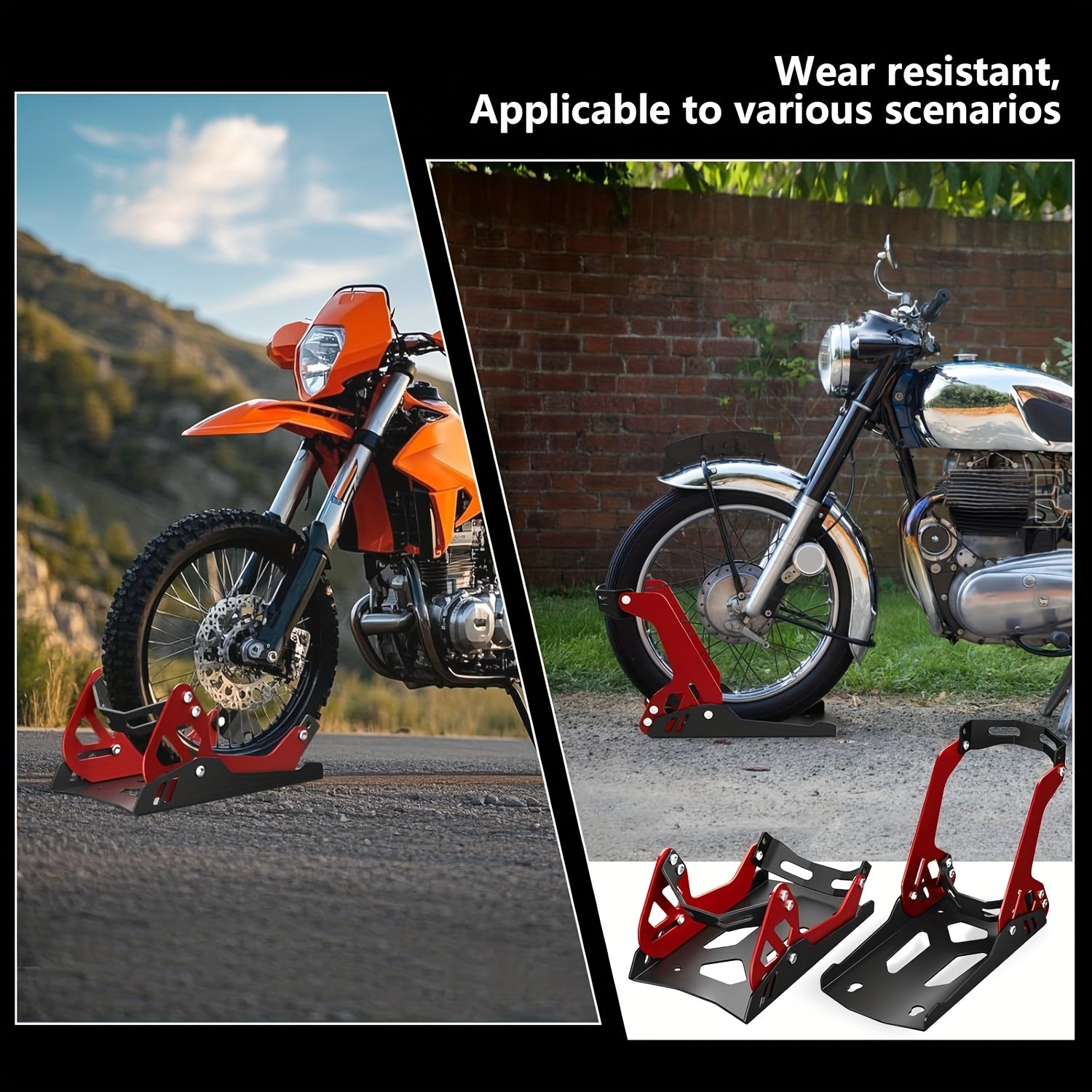 Heavy Duty Motorcycle Wheel Chock by Snagg A Wheel Chock