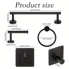 10-Piece Stainless Steel Bathroom Accessories Set by Snagg A Hook