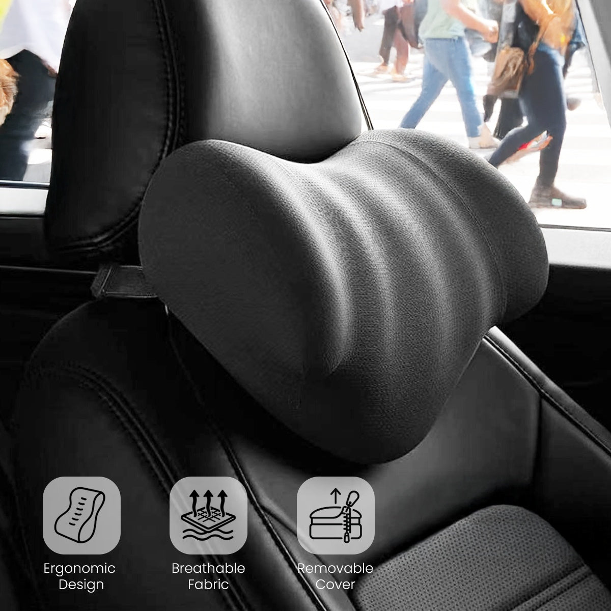 Memory Foam Head & Neck Pillow by Snagg A Headrest