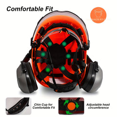 Safety Helmet with Sun Visor & Ear Protection by Snagg A Safety Helmet