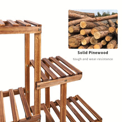 9 Tier Wooden Plant Stand by Snagg A Rack