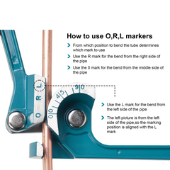 3 IN 1 Mini Hand Tube Bender – 1/4" 5/16" 3/8" Copper, Aluminum, Brass & Thin Steel Pipes