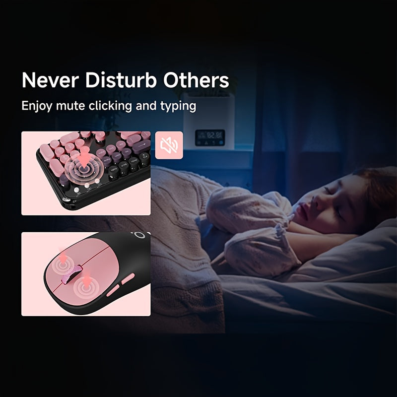 Wireless Keyboard & Mouse Set – 2.4G Connection with Colorful Gradient Design by Snagg A Keyboard