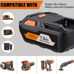 2 Pack 18 V 7.0 Ah Lithium-Ion Batteries — Replacement for Ridgid 18 V