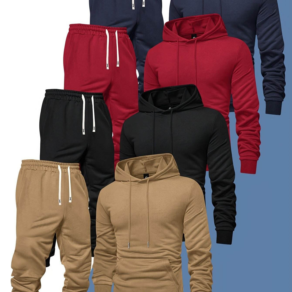 8pcs Men’s Hoodie & Sweatpants Set - SnaggIt