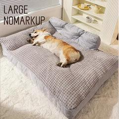 Orthopedic Grey Stripe Dog Bed by Snagg A Pet Bed