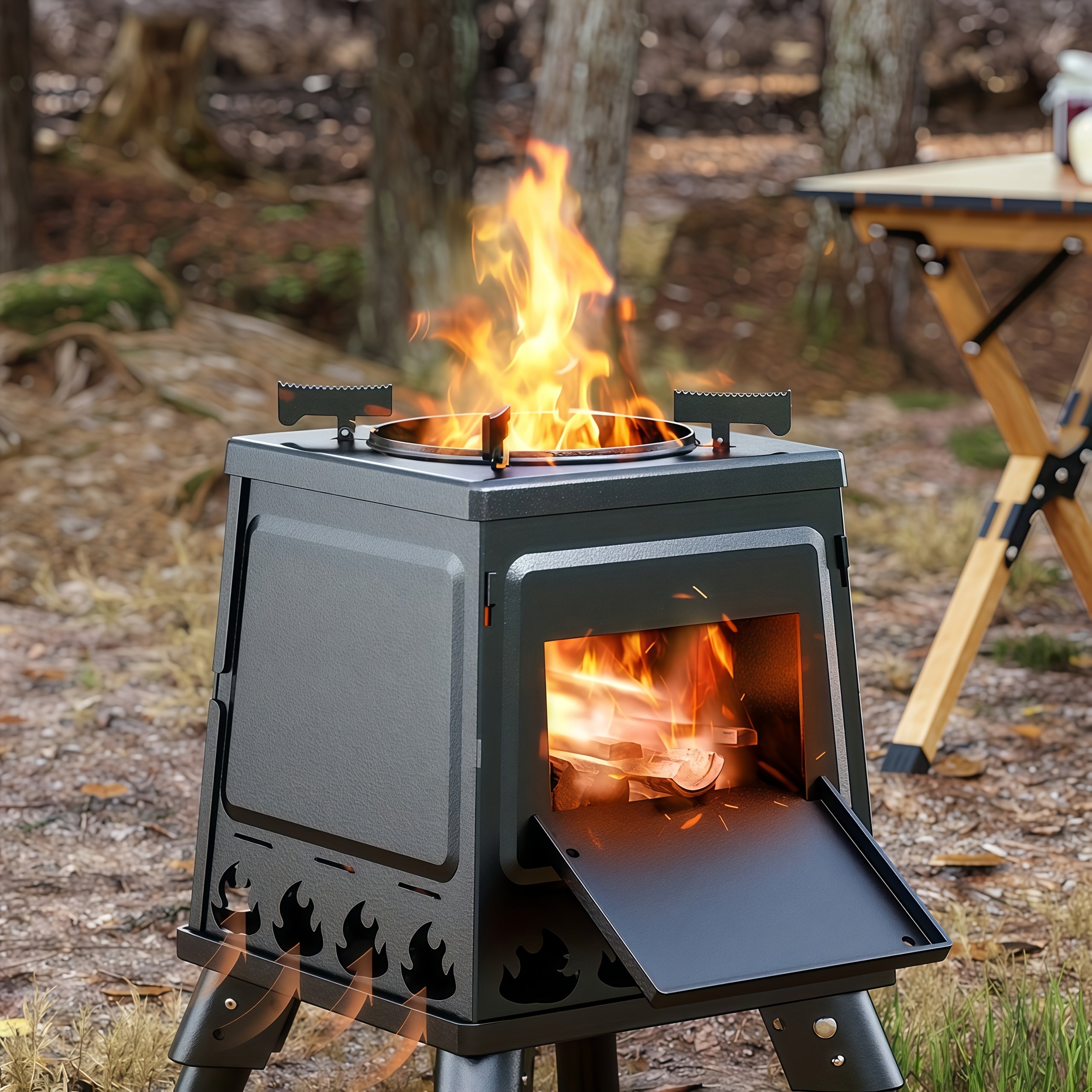 Outdoor Camping Folding Portable Firewood Stove by Snagg A Stove