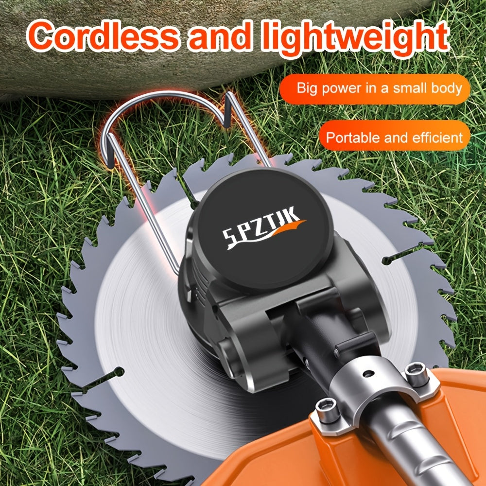 Cordless Lawn Trimmer with 17 Blades & Dual Battery