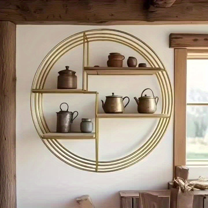 4 Tier Round Metal Wall Shelf by Snagg A Wall Planter