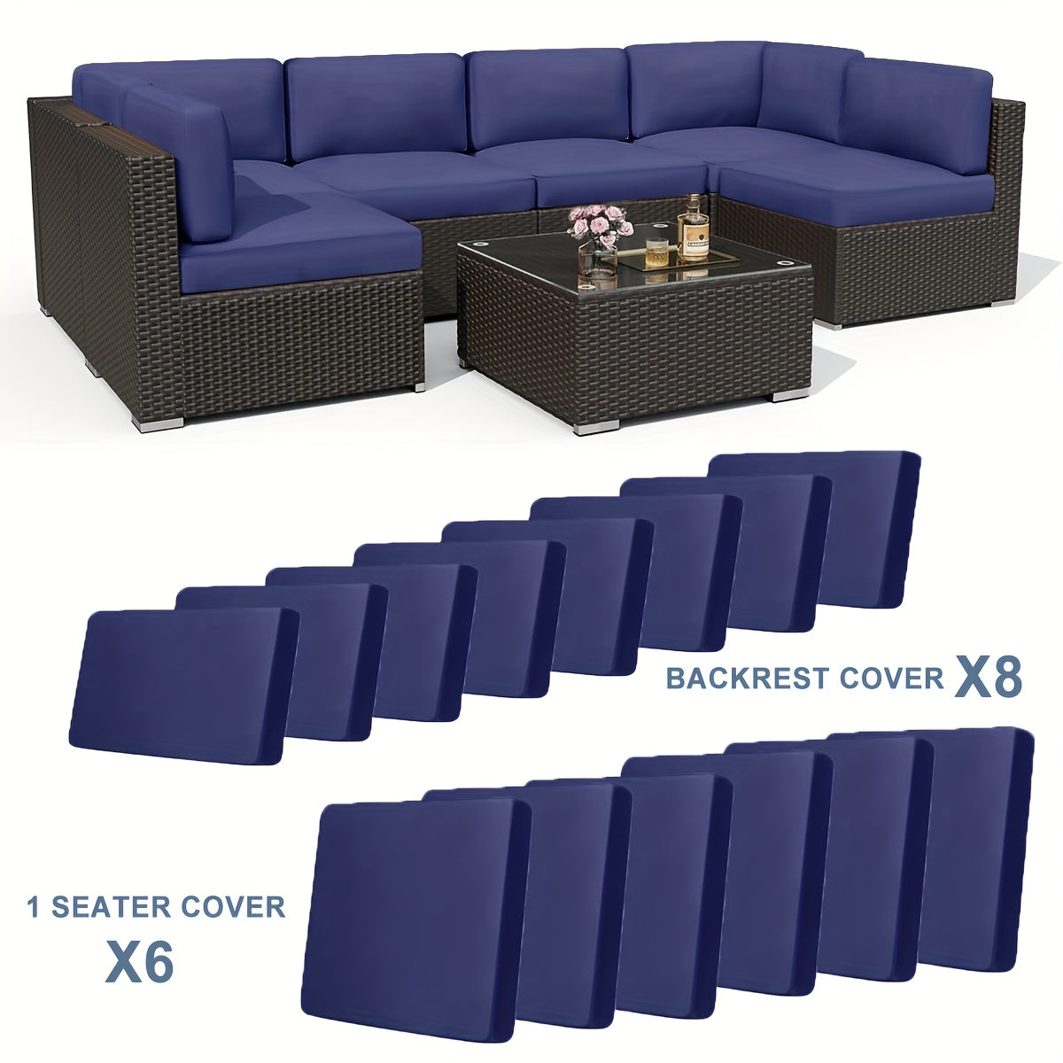 Outdoor Sofa Cushion Cover Set by Snagg A Cushion Cover