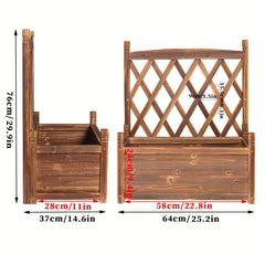 Wooden Raised Planter Box with Trellis by Snagg A Garden Bed