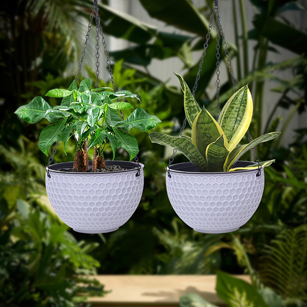 4pcs Hanging Flower Pots with Chains by Snagg A Pot