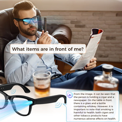 M02 Ultra AI Smart Glasses – 1080P HD Camera with 32GB Storage & Charging Case