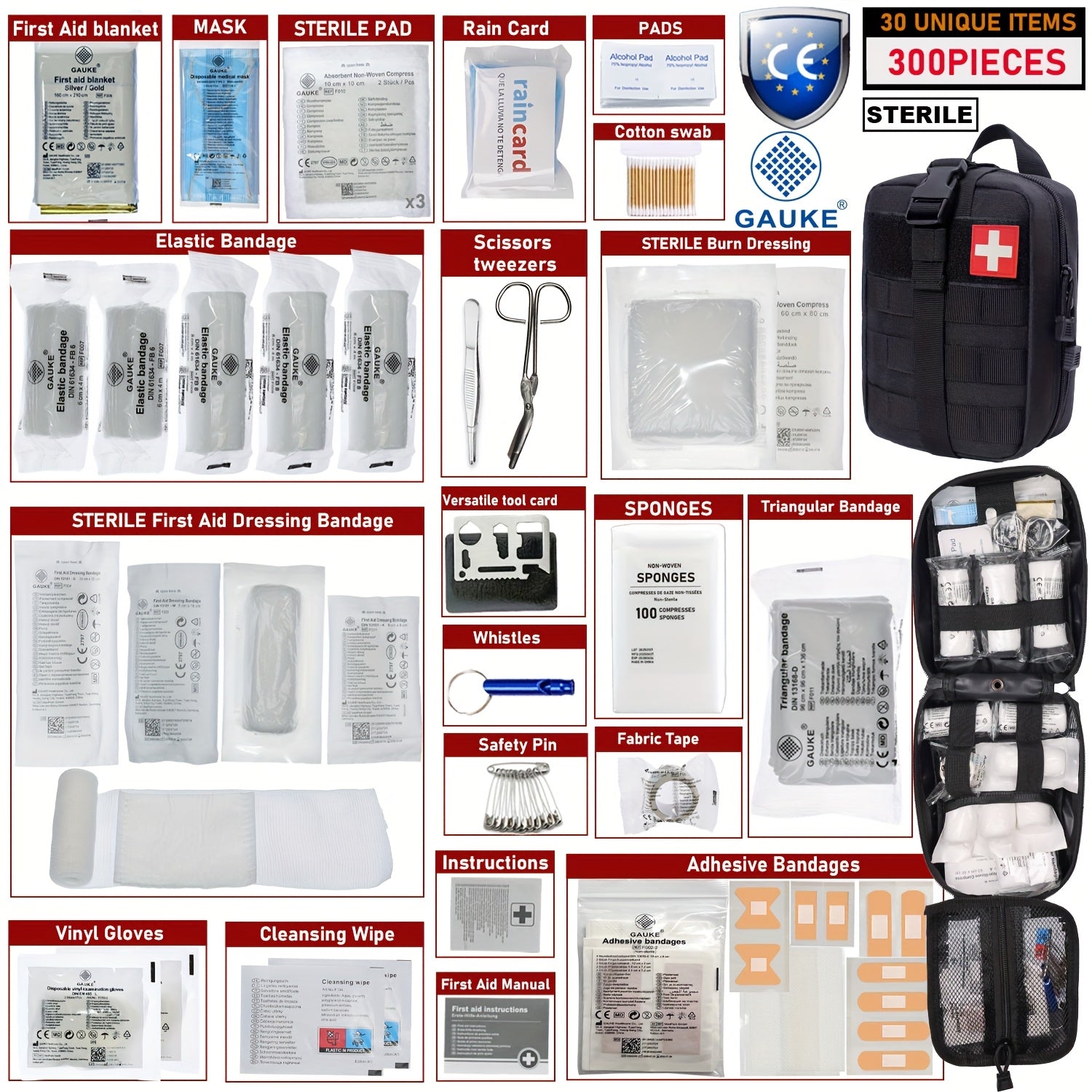 300pcs First Aid Kit by Snagg An Emergency Kit