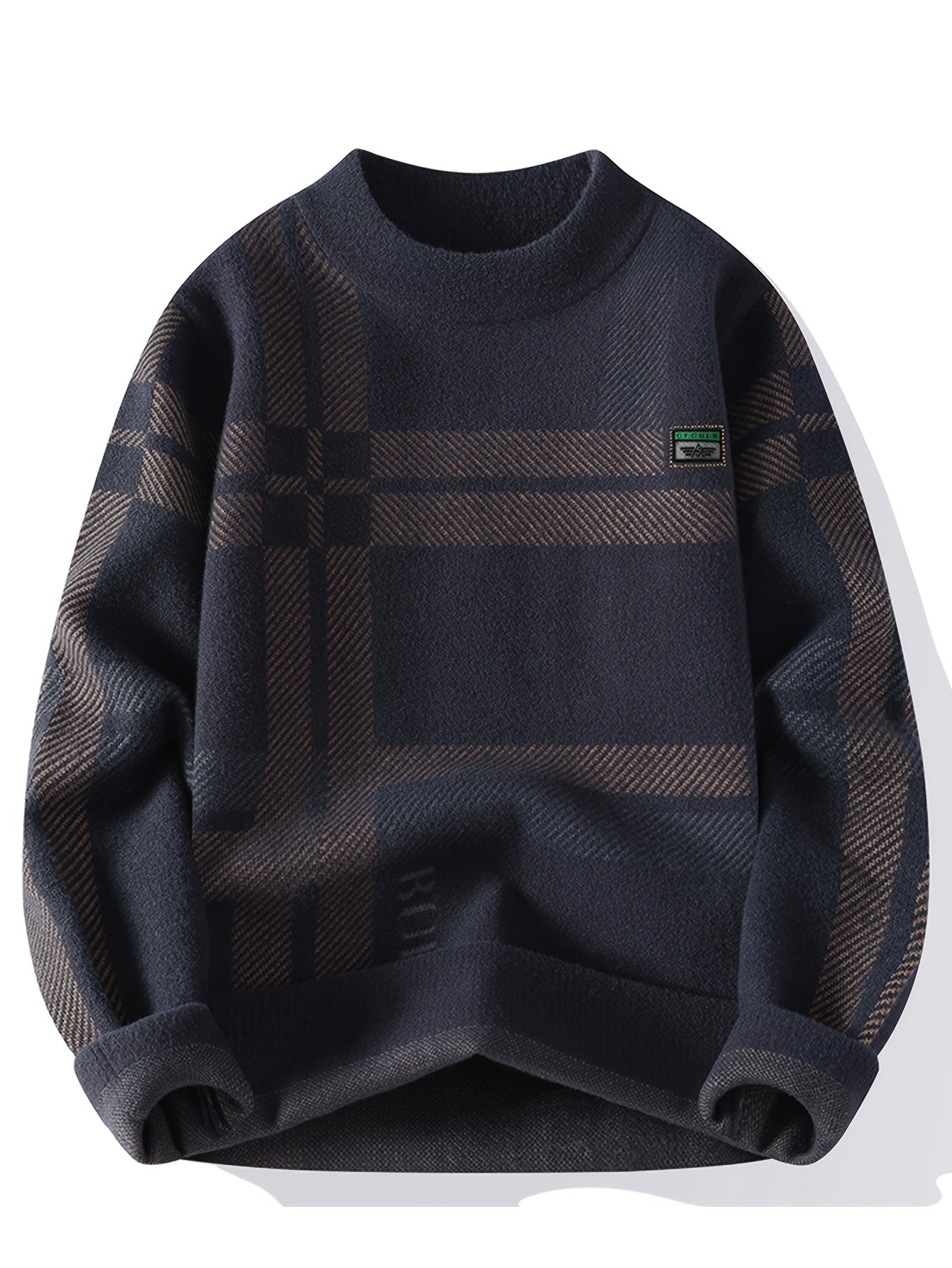 Men’s Color Block Crew Neck Sweater by Snagg A Jumper