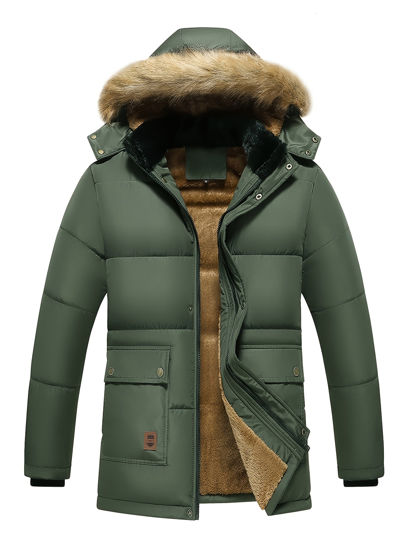Men’s Heavy-Duty Winter Jacket with Detachable Hood by Snagg A Jacket
