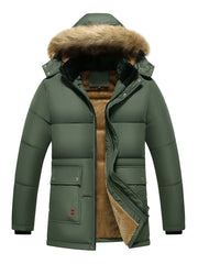 Men’s Heavy-Duty Winter Jacket with Detachable Hood by Snagg A Jacket