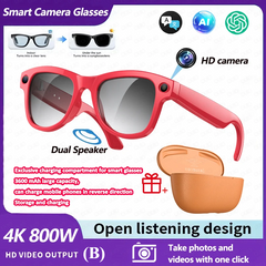 M02 Ultra AI Smart Glasses – 1080P HD Camera with 32GB Storage & Charging Case