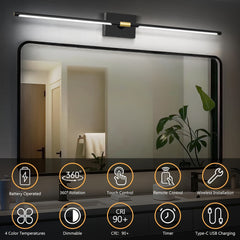 31.5" Wireless LED Wall Lamp – 360° Rotatable by Snagg A Wall Light
