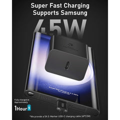 45W USB-C Super Fast Charger - With 2m USB-C to USB-C Cable