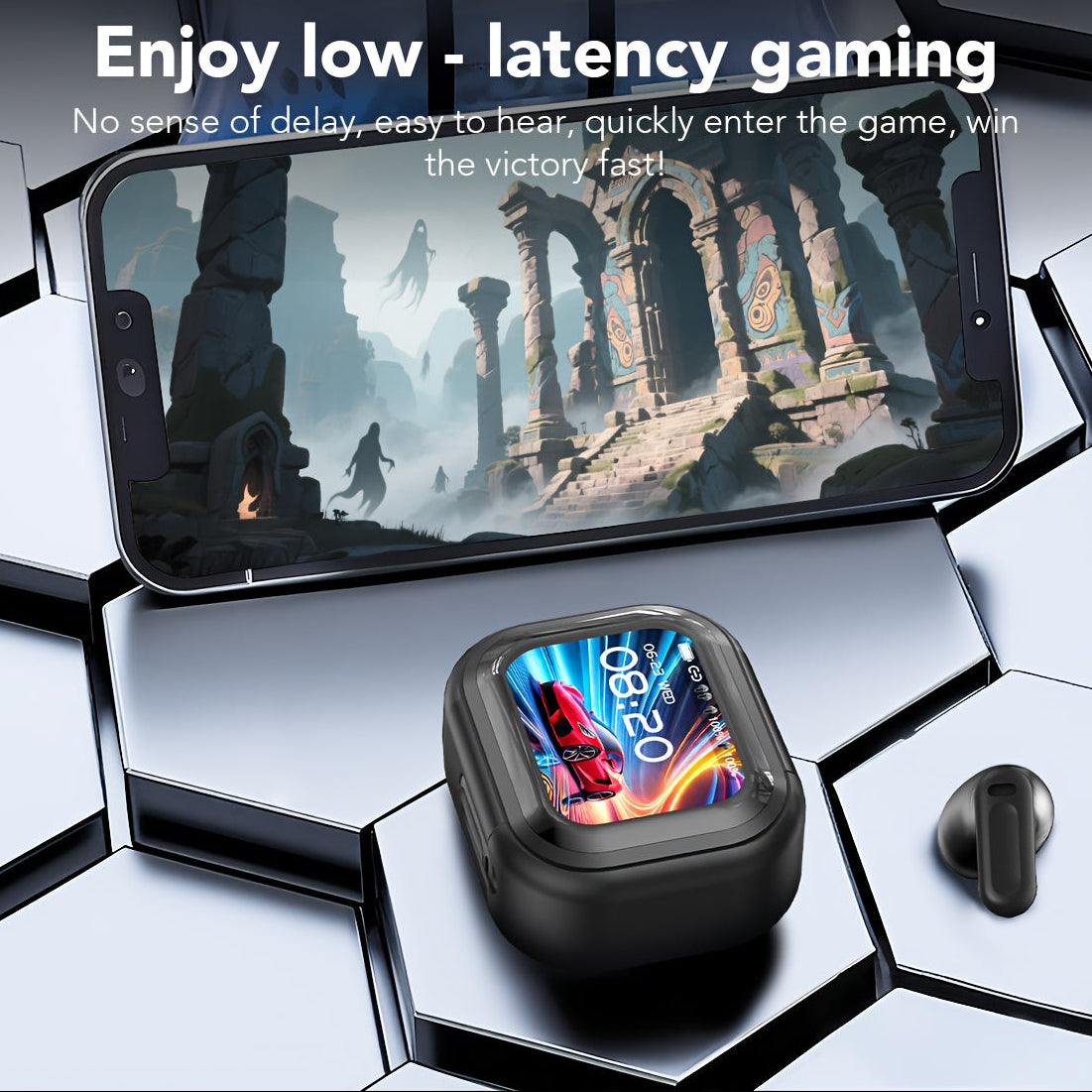 Wireless TWS Earbuds | LED Display In-Ear Headphones with 131-Language Translation & Mic by Snagg An EarBud