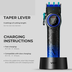 Professional 21 Speed Master Clipper – 4600mAh High-Capacity System with DLC "Flx" Blades & Charging Base