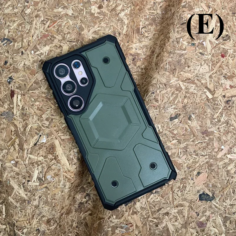 Shockproof Rugged Magnetic Case - for Samsung Galaxy S25 Series - E - Green / Phone Cases & Covers