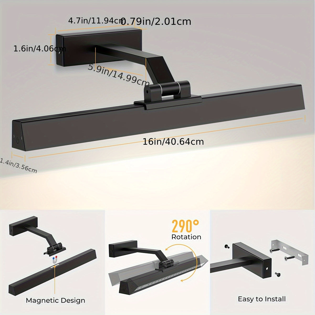 40cm Rechargeable LED Display Light by Snagg A Wall Light