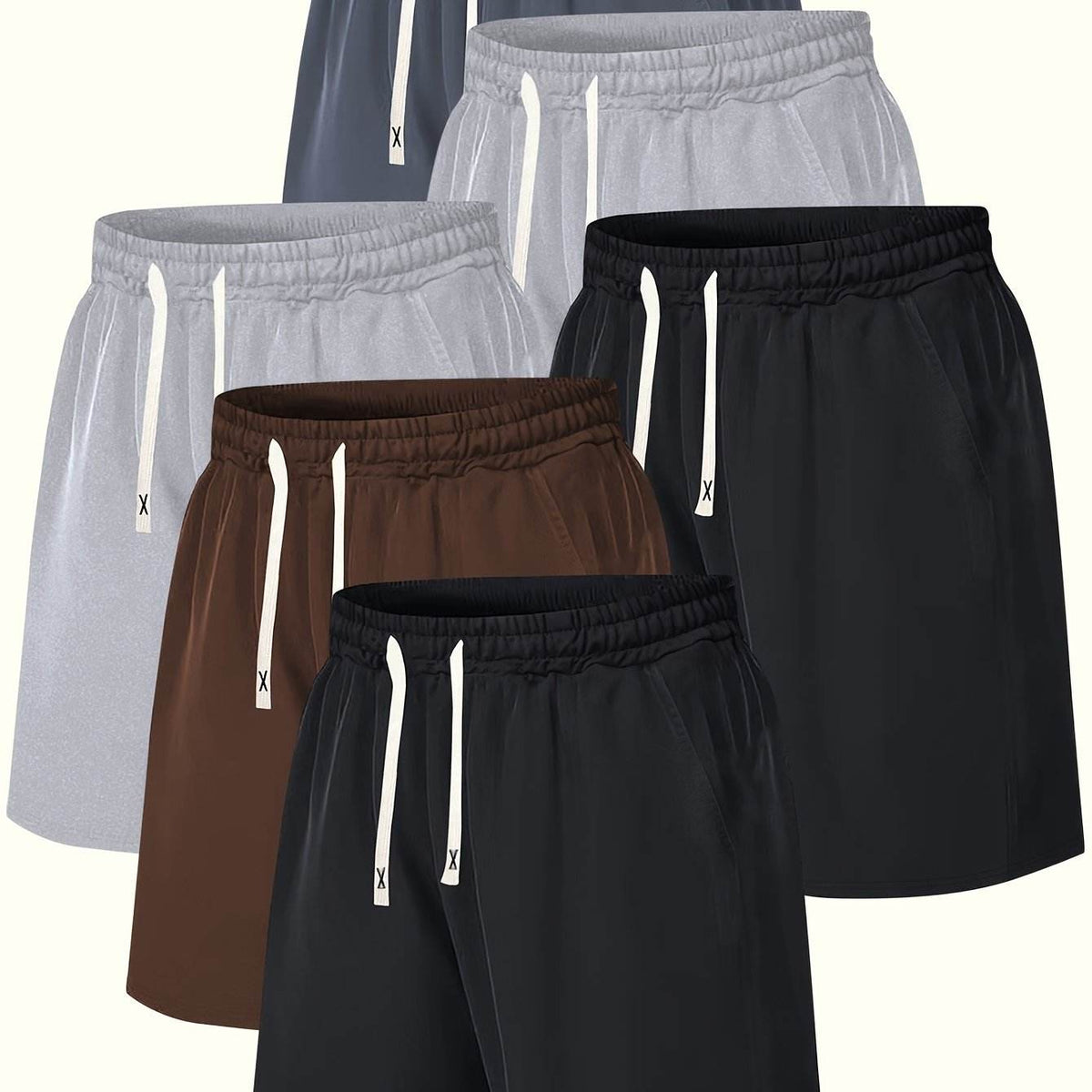 6pcs Men’s Summer Casual Jean-Style Shorts - SnaggIt