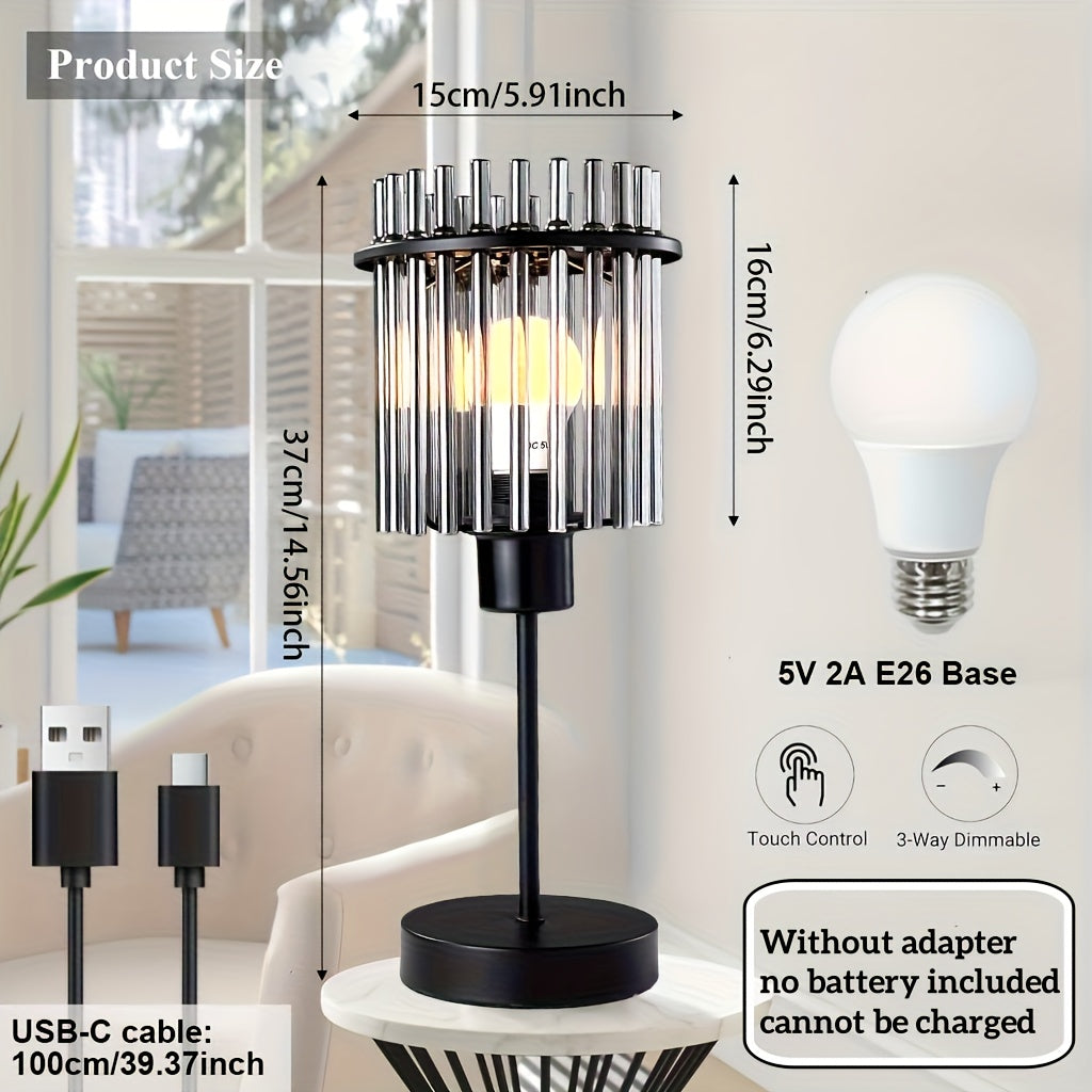 Modern Gray Glass Table Lamp by Snagg A Table Lamp