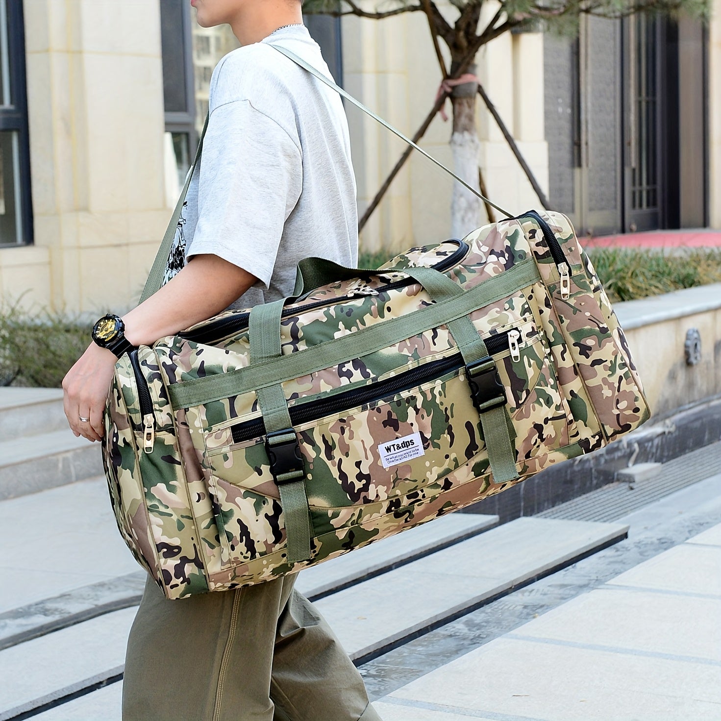 Large Camouflage Duffel Bag