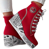 Women’s Solid Color Denim Lace-Up Boots by Snagg A Shoes