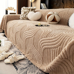 Oversized, Soft & Durable Plush Sofa Cover by Snagg A Sofa Cover