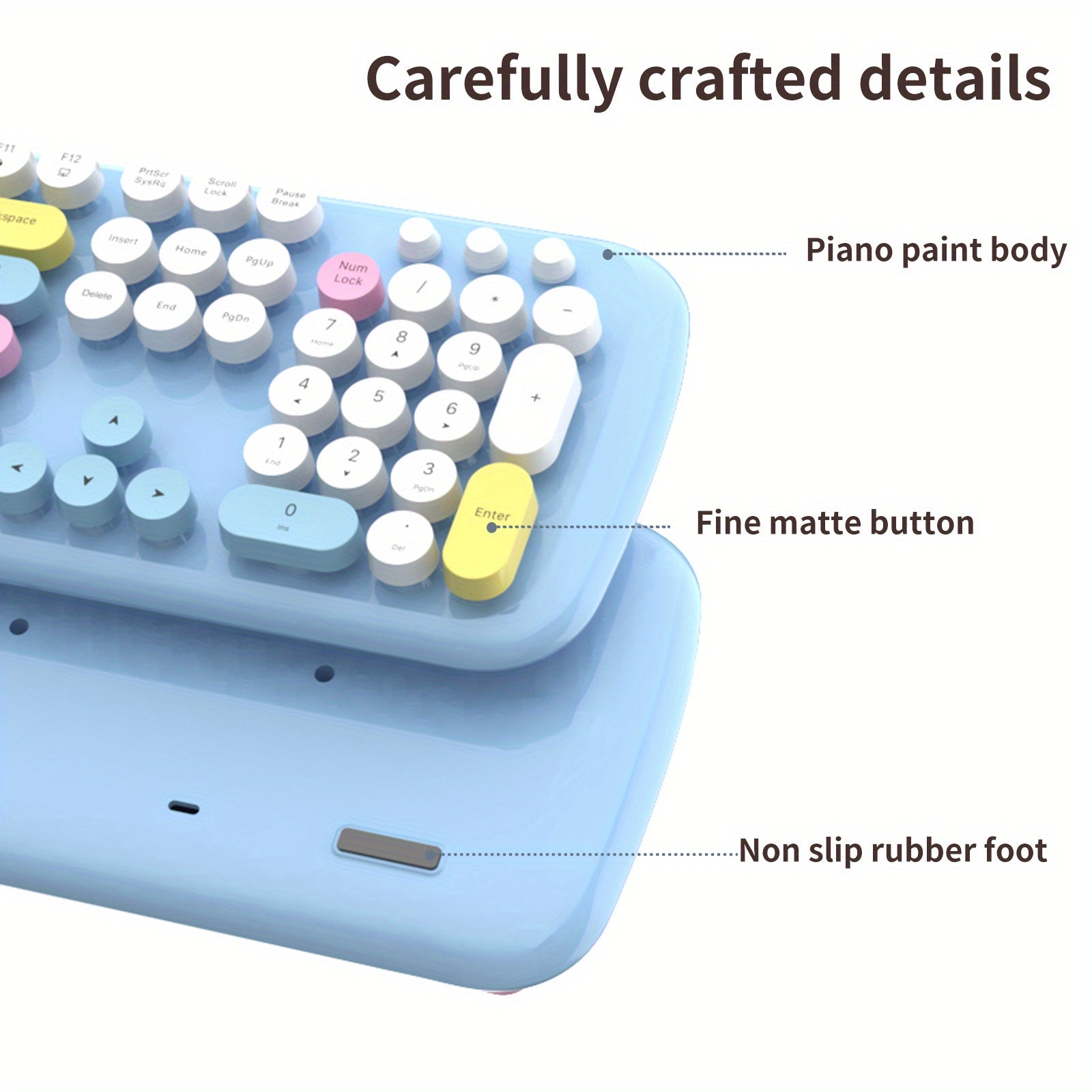 Retro Wireless Keyboard & Mouse Set for Office & Home Use by Snagg A Keyboard