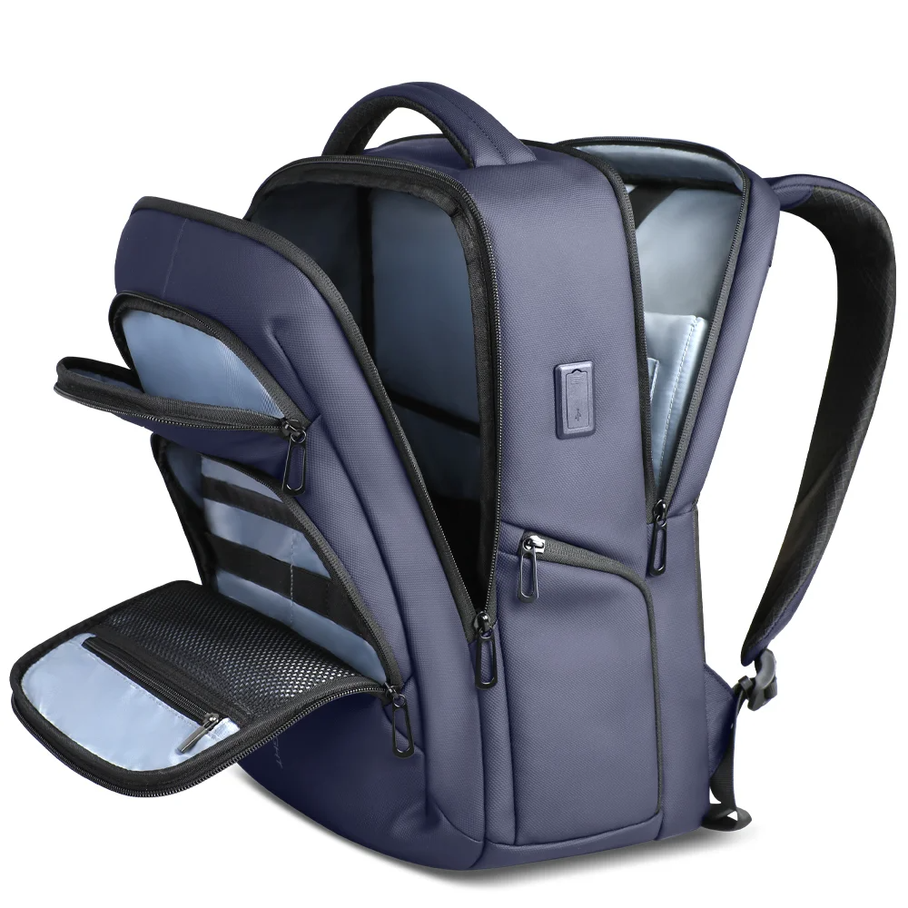 Waterproof Business Travel Backpack 17.3" with USB Port