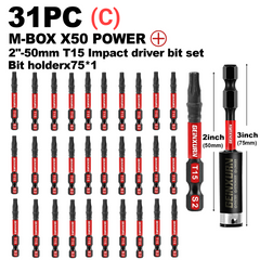 Impact Tough Magnetic Torx Screwdriver Bit Set – S2 Alloy Steel Star Bits