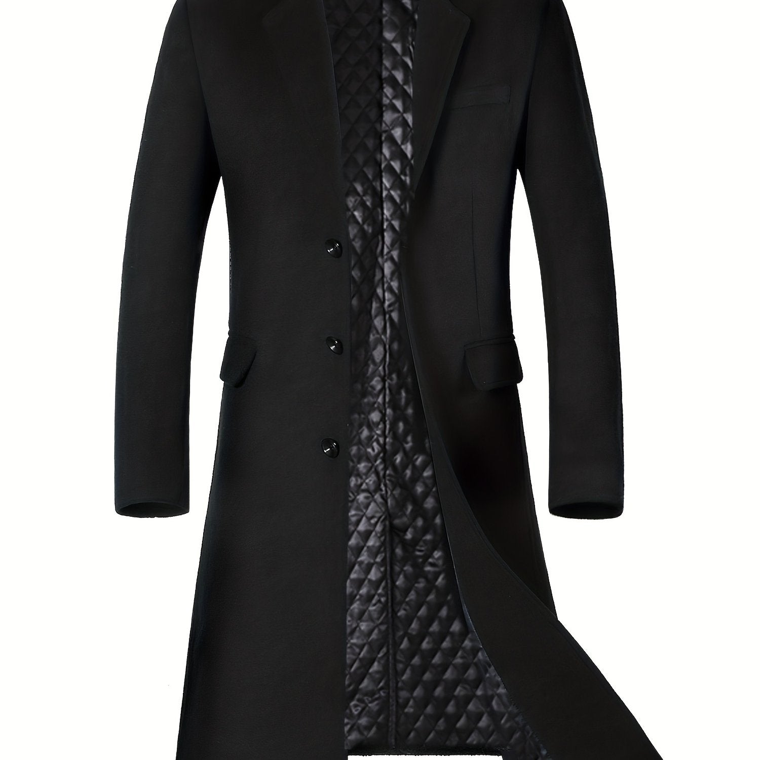 Stylish Wool Blend Men’s Retro Long Coat by Snagg A Coat