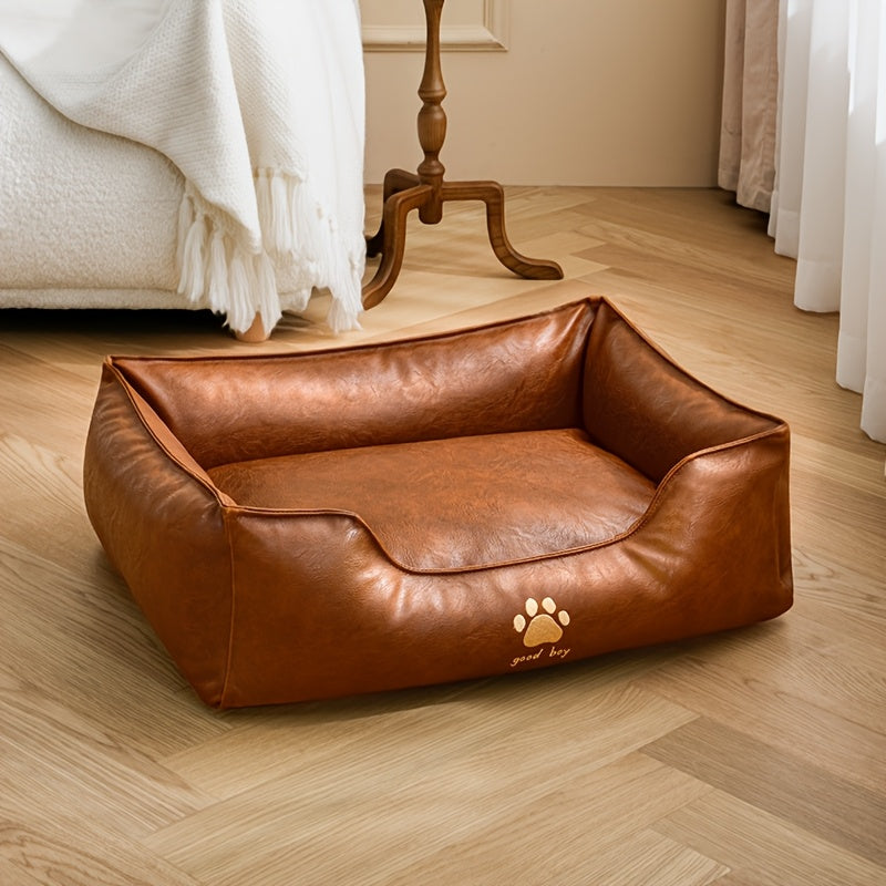 Luxury Faux Leather Pet Bed by Snagg A Pet Lounge