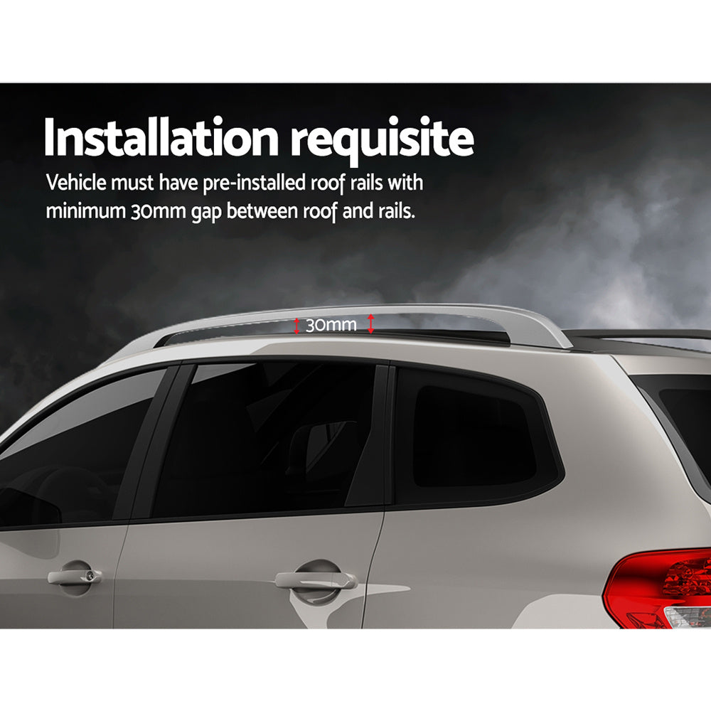 Universal Car Roof Adjustable Rack Cross Bars by Snagg A Car Rack