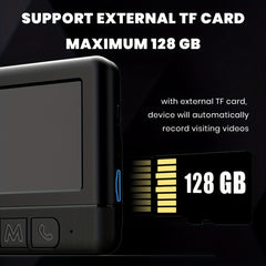 Video Doorbell with Screen No WiFi Needed, Local Storage up to 128GB by Snagg A Doorbell Camera