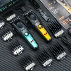 Professional High End Metal Series Hair Clipper – 2500mAh Titanium Alloy Precision Trimmer with Intelligent LCD Display
