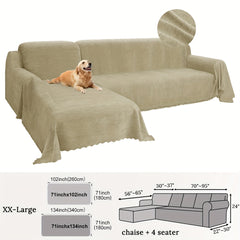 2pcs Chenille Sofa Covers Modern, Pet-Friendly & Double-Sided by Snagg A Sofa Cover