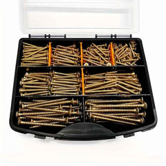 430 Piece Wood Screw Set (25–70mm Assorted Sizes) - pieces - Power Tools Gadget