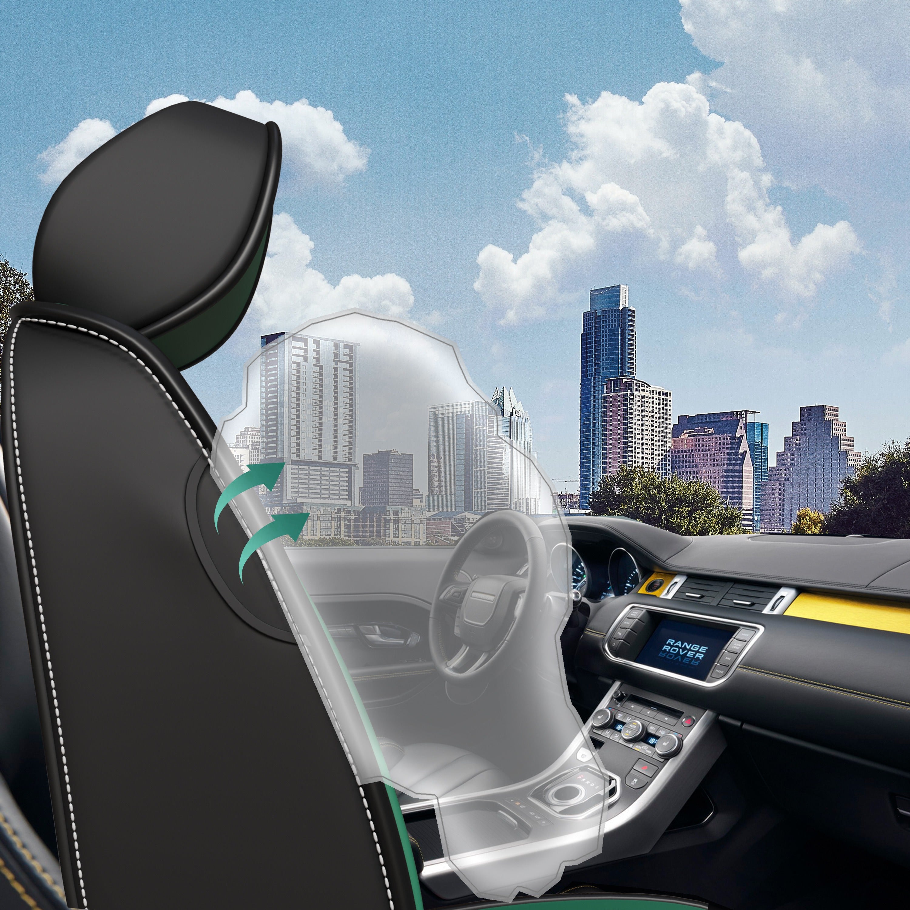 5 Seat PU Leather Car Seat Covers by Snagg A Seat Cover