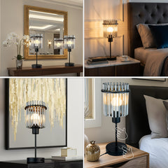 Modern Gray Glass Table Lamp by Snagg A Table Lamp