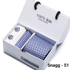 Luxury Silk Paisley Tie for Men — Extra-Long Woven Jacquard Necktie Suits & Weddings - Snagg - 51 - Others In Fashion