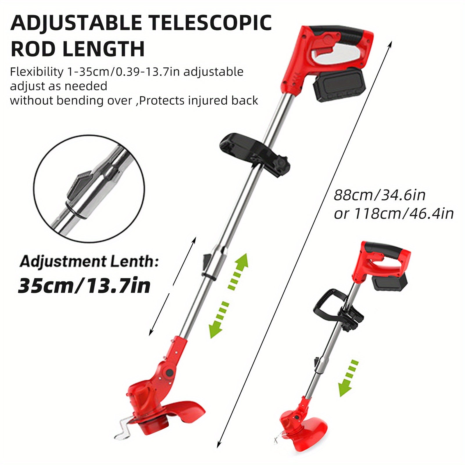 800W 24V Cordless Grass Trimmer & Brush Cutter