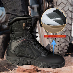 Men's High Top Work Boots with Steel Toe Protection by Snagg A Safety Shoes